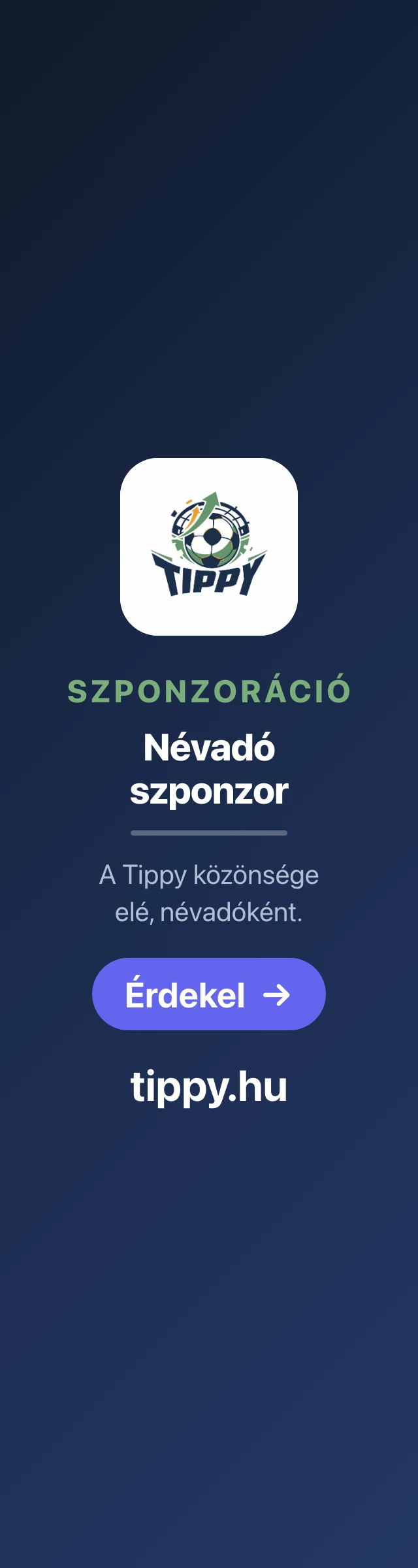 Névadó szponzor — bajnokság-szponzoráció a Tippyn